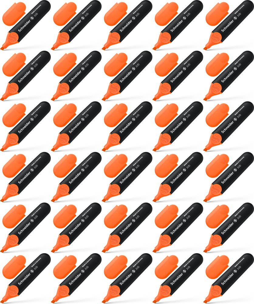 30x Zakreślacz Schneider Job, ścięta, pomarańczowy