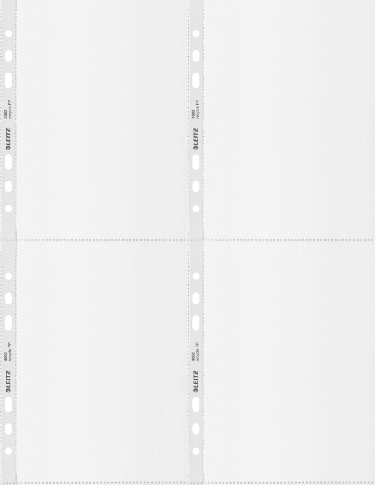 4x Koszulki groszkowe Leitz Recycle, A5, 100μm, 25 sztuk, transparentny