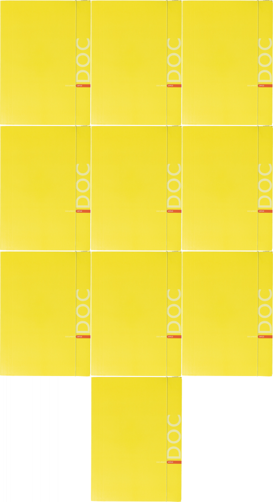 10x Teczka kartonowa z gumką Barbara Fluo, A4, 350g, żółty