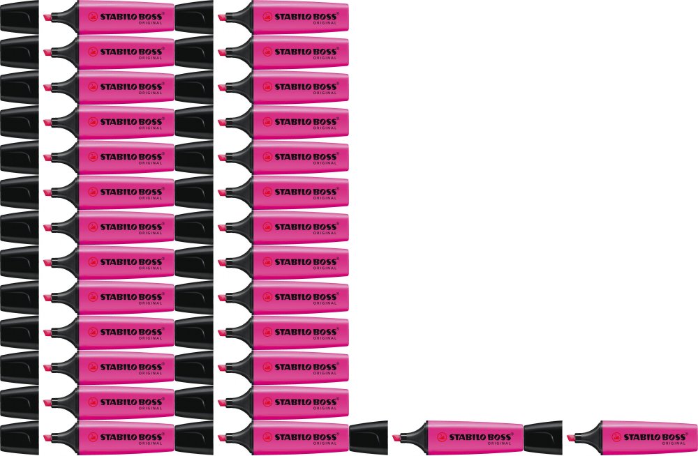 40x Zakreślacz Stabilo, Boss Original 70/58, ścięta, liliowy