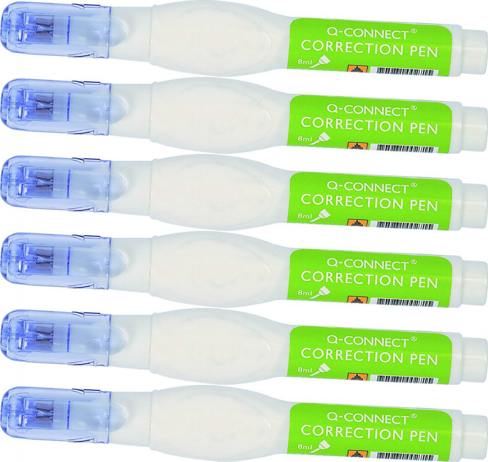 6x Korektor w piórze Q-Connect, 8ml