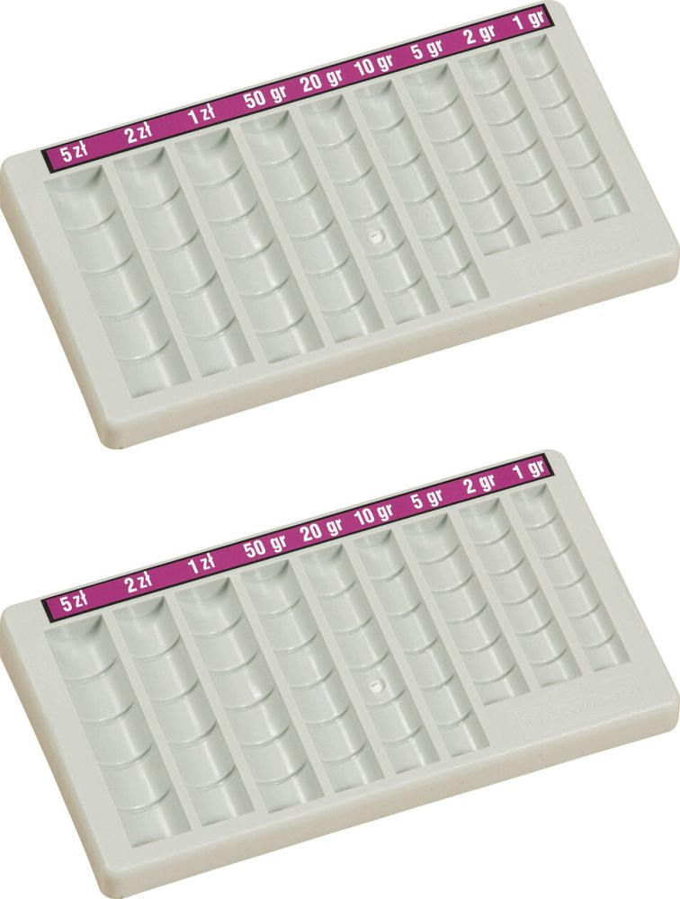 2x Wkład na bilon Metalkas, TG-RŚ, 20-30x240x135mm, szary