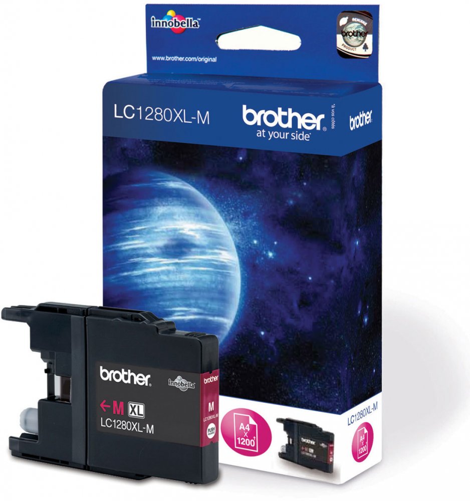 Tusz Brother (LC1280XLM), 1200 stron, magenta (purpurowy)