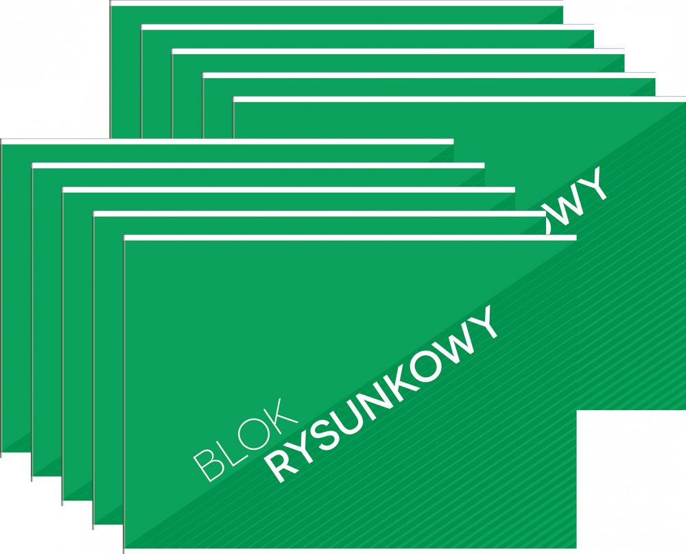 10x Blok rysunkowy Interdruk Economy, A3, 20 kartek, biały