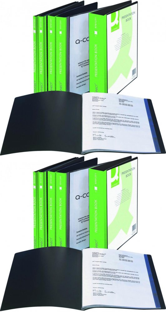 2x Album ofertowy Q-Connect, A4, 100 koszulek, czarny