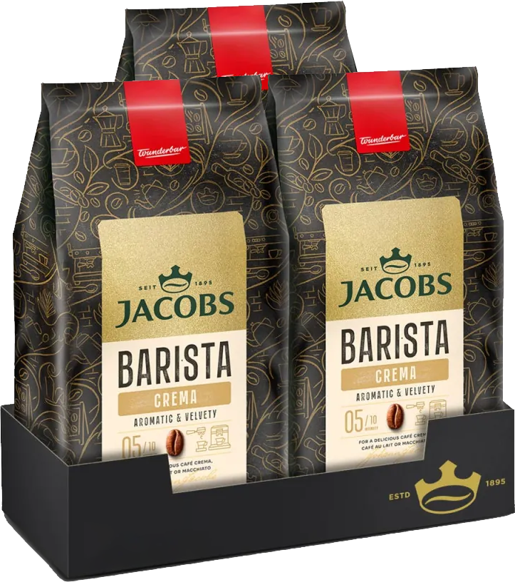3x Kawa ziarnista Jacobs Barista Editions Crema, 1kg
