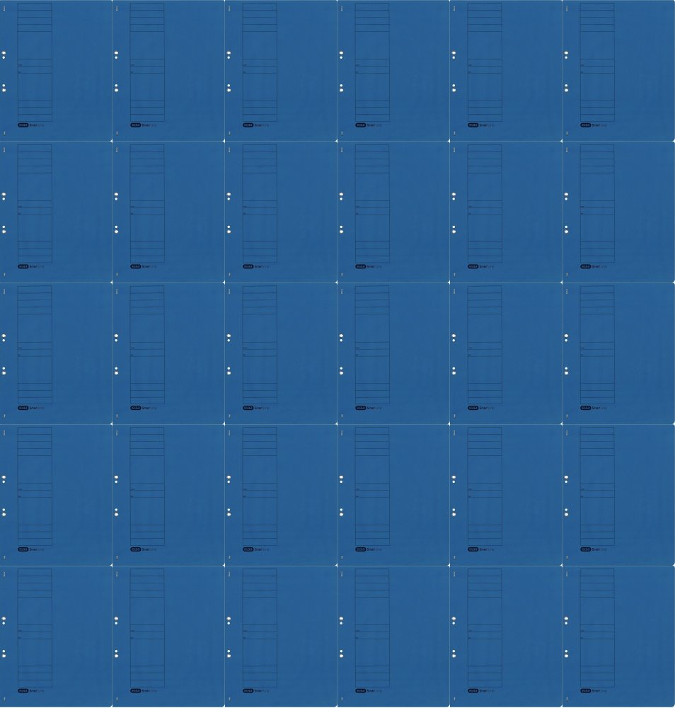 50x Skoroszyt kartonowy oczkowy Elba, 1/1 A4, 250g/m2, niebieski