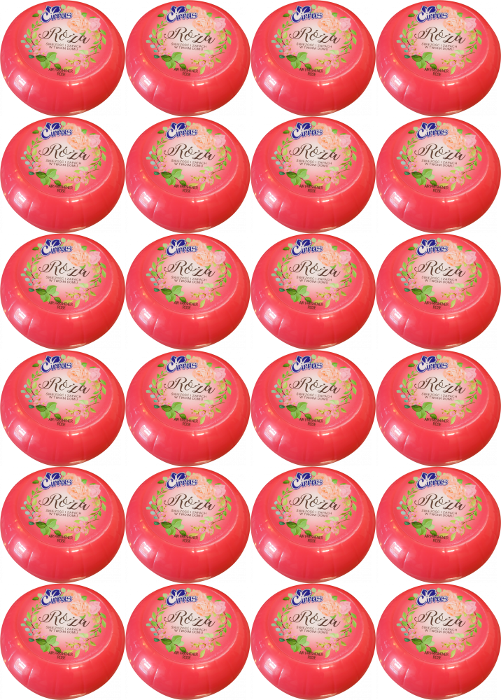 24x Odświeżacz powietrza Cirrus tulipan, róża, żel, 150g