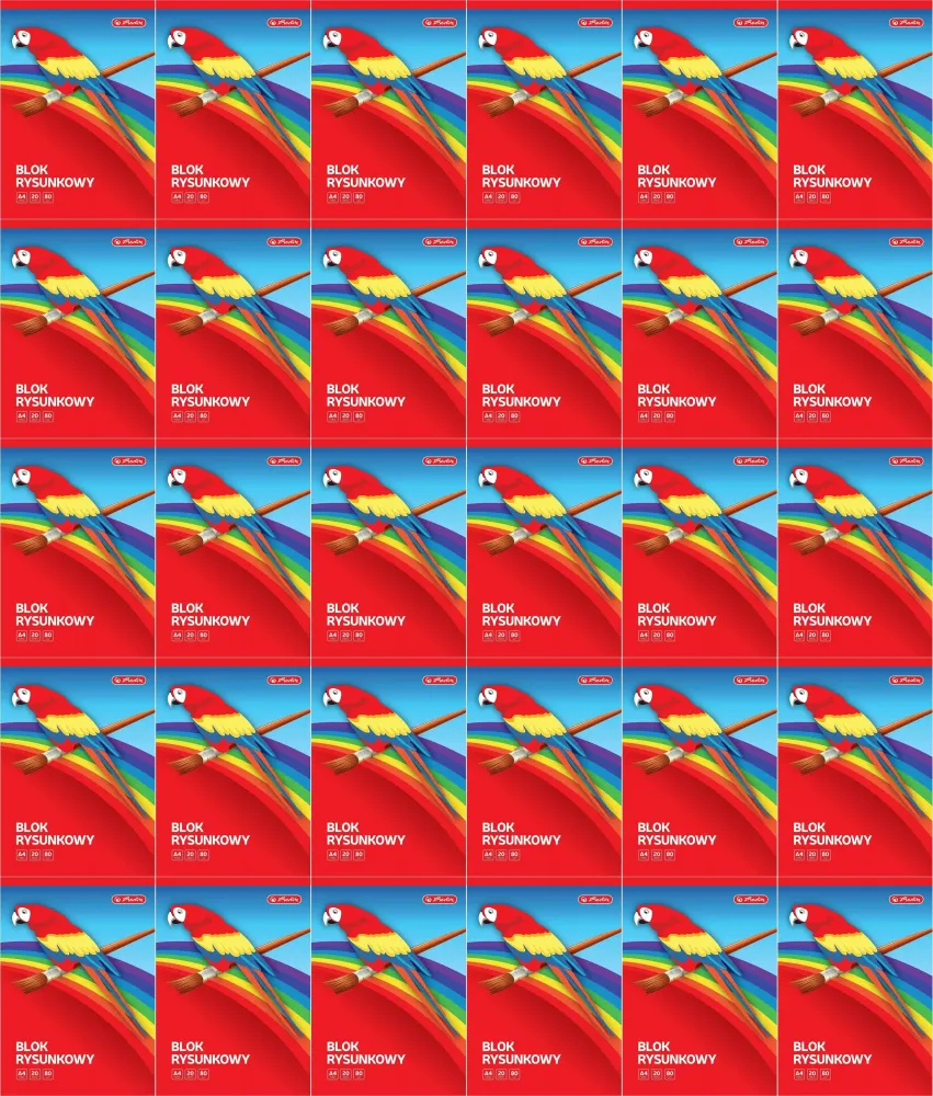 40x Blok rysunkowy Herlitz, A4, 20 kartek, biały