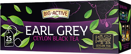 Herbata Earl Grey w torebkach Big-Active Pure Ceylon, 25 sztuk x 2g