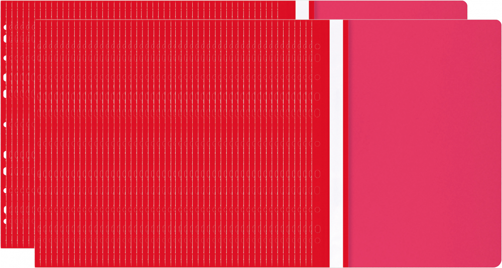 100x Skoroszyt plastikowy oczkowy Office Products, A4, do 200 kartek, czerwony