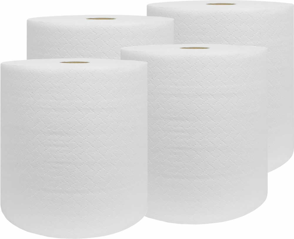 4x Ręcznik papierowy VelvetCARE Professional AutoCut, 2-warstwowy, 150m, w roli, 1 rolka, biały