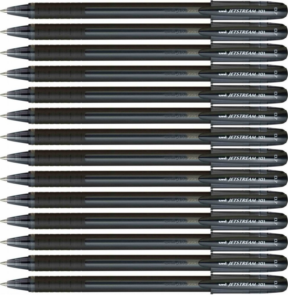 12x Długopis UNI SX-101 Jetstream, 0.7mm, czarny