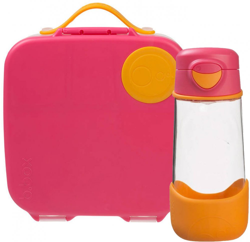 Zestaw: Lunchbox z wkładem chłodzącym + bidon na wodę B.Box Strawberry Shake