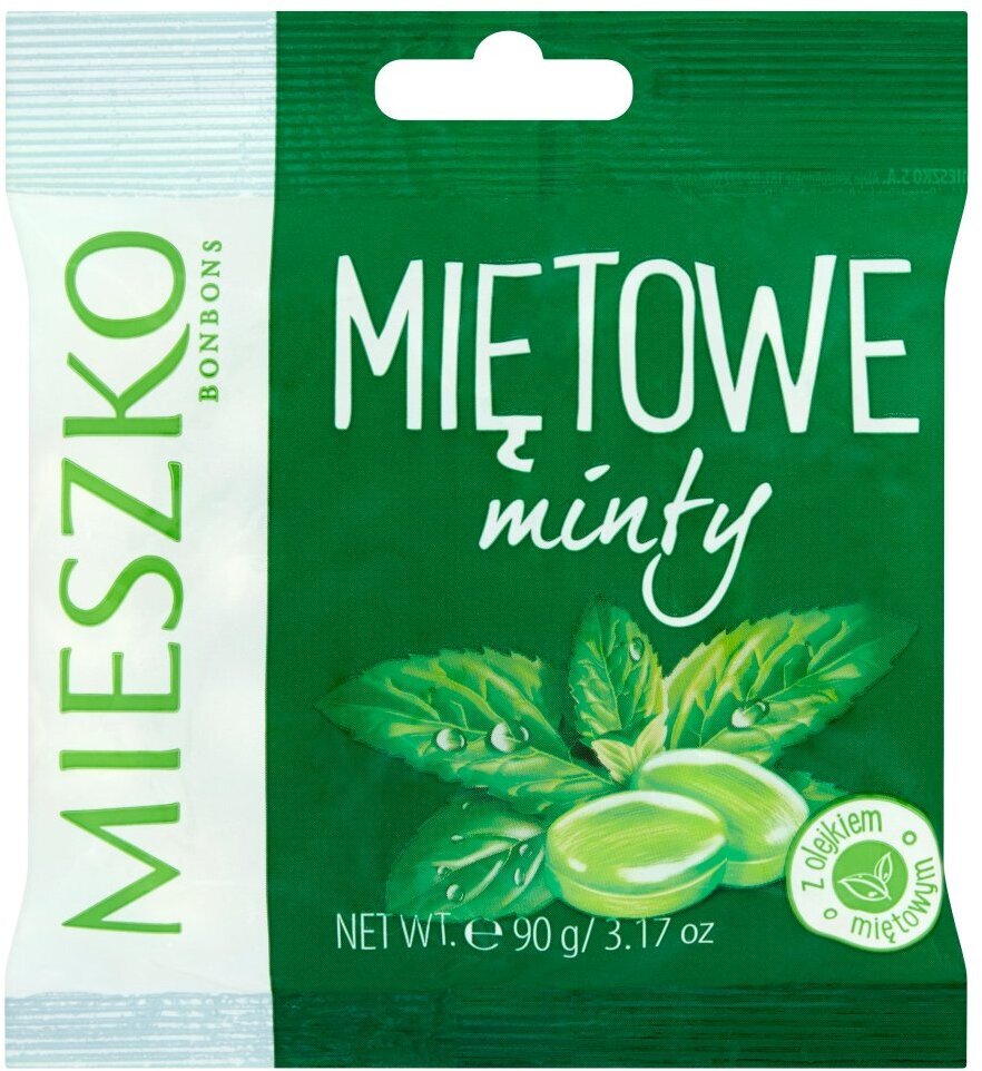 Outlet: WAŻNY DO 2025-12-31 Cukierki Mieszko, miętowy, 90g
