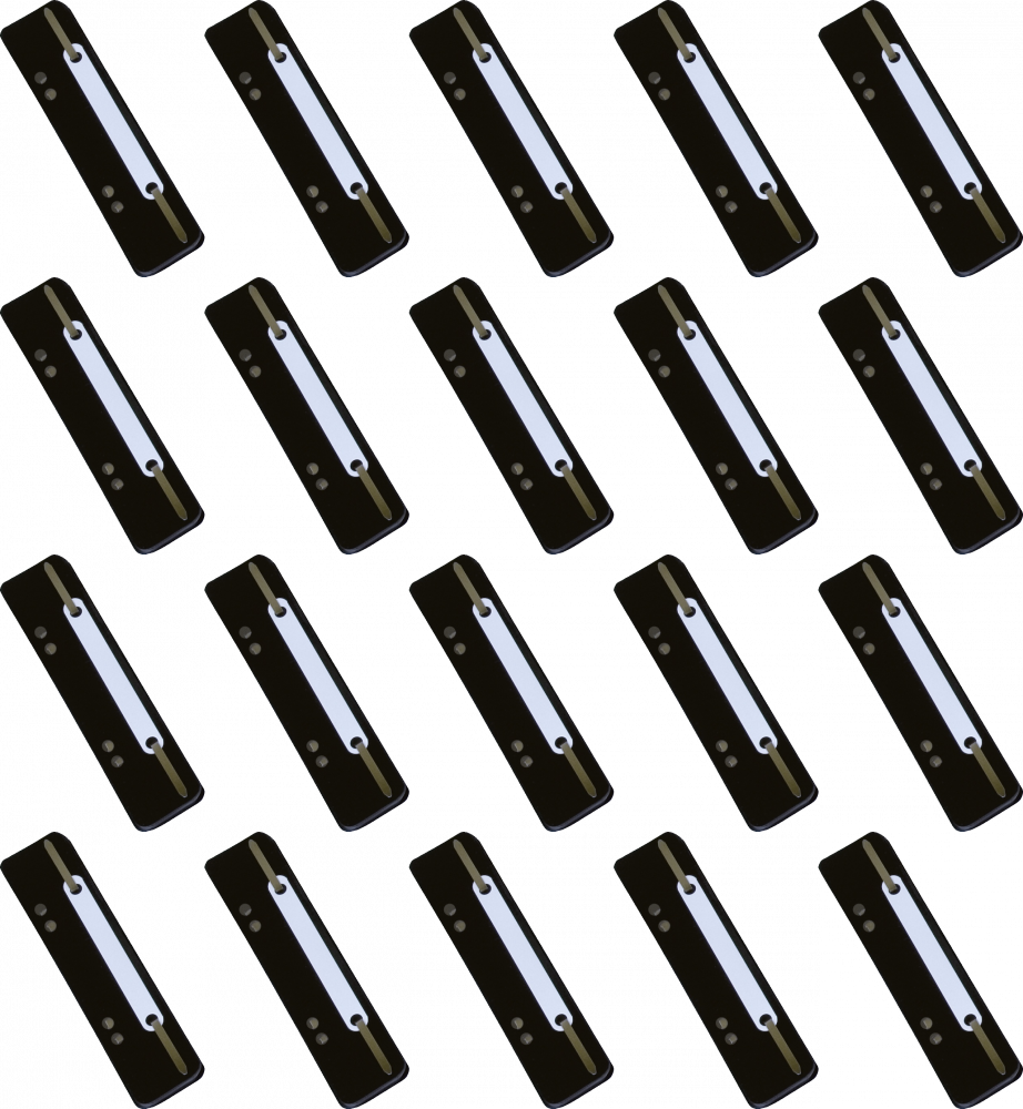 20x Wąsy skoroszytowe spinające dokumenty Donau, z metalową zawieszką, 25 sztuk, czarny