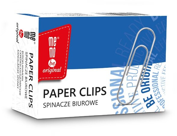 Spinacz MemoBe, 50mm, 100 sztuk, srebrny