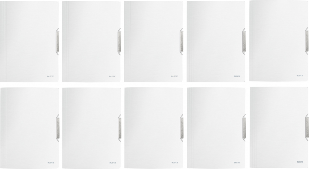 10x Teczka plastikowa z gumką Leitz Style, A4, 15mm, biały