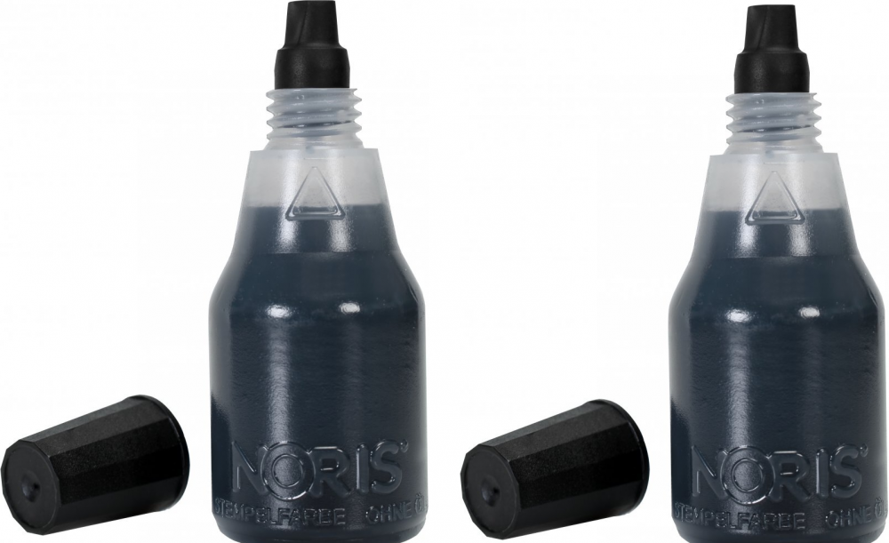 2x tusz wodny do pieczątek Noris, 110S, 25 ml, bezolejowy, czarny
