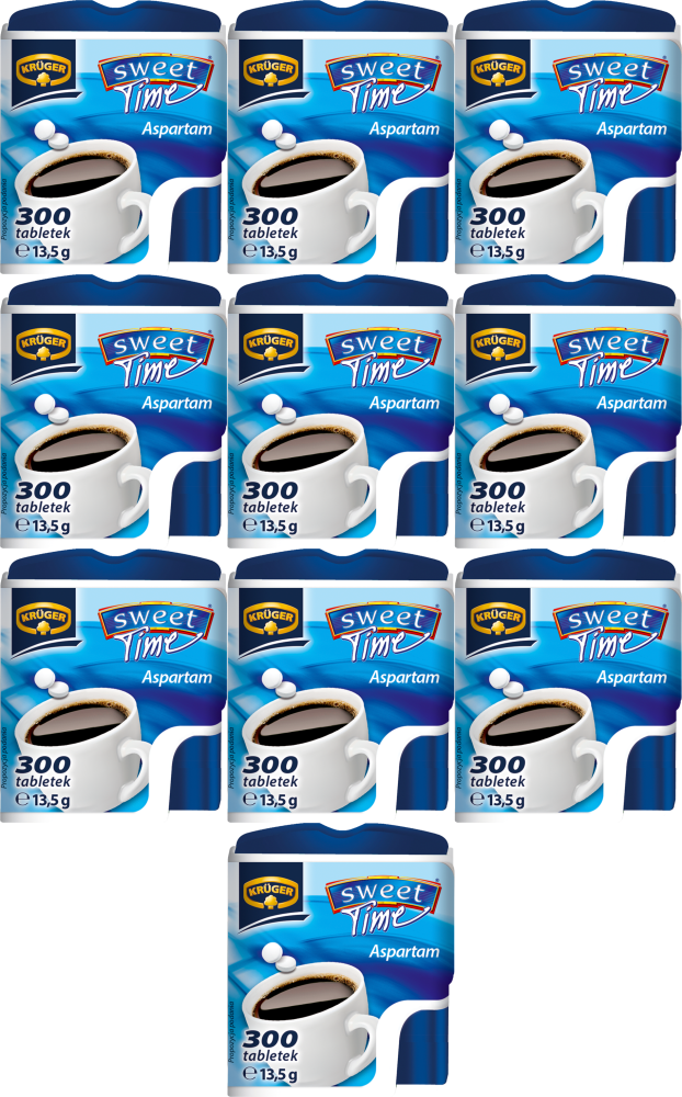 10x Słodzik Krüger Sweet time, w tabletkach, 13.5g, 300 tabletek