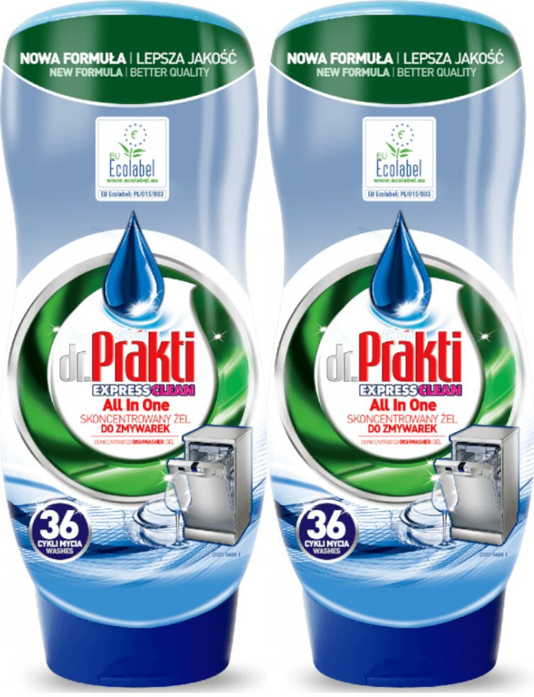 2x Żel do zmywarek Dr. Prakti, 720ml