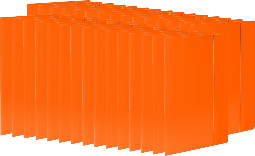 30x Teczka kartonowa z gumką VauPe Economy, A4, 380 g/m2, 20 mm, pomarańczowy