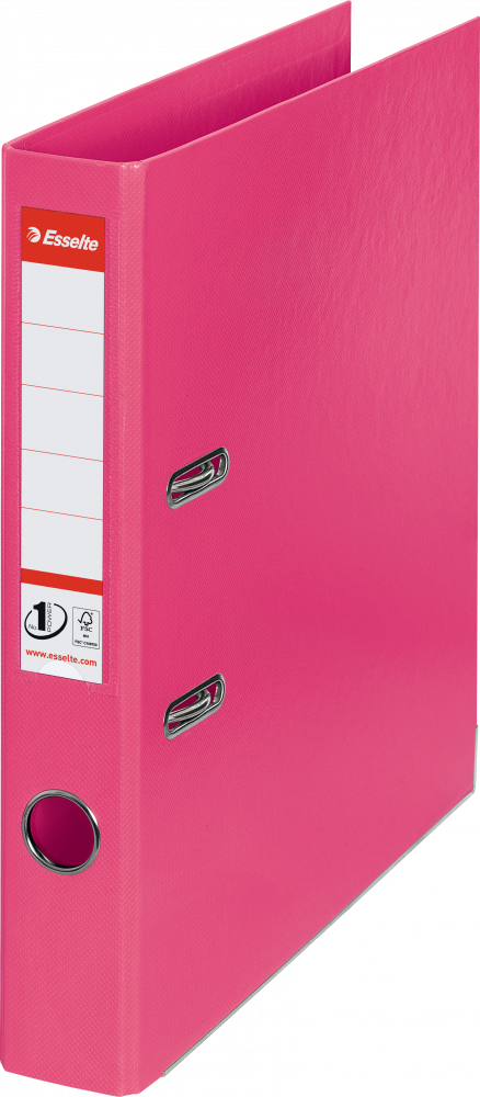 Segregator A4 Esselte No.1 Power, 50mm, do 350 kartek fuksja