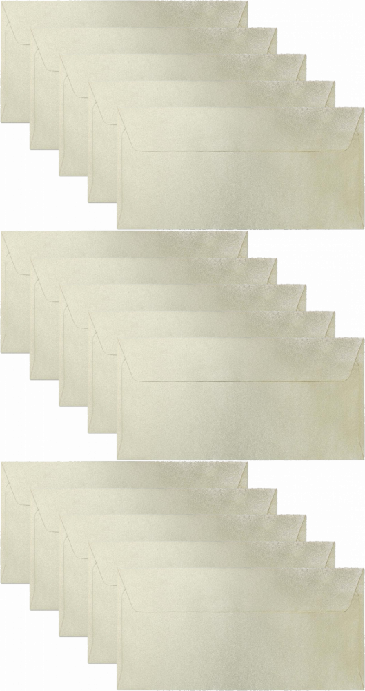 3x Koperta ozdobna Galeria Papieru Millenium, DL, 120g/m2, 10 sztuk, kremowy