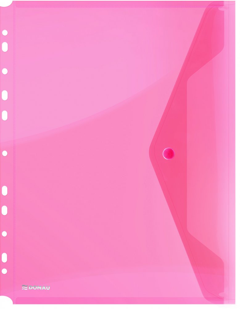 Teczka koperta do segregatora A4, Donau, na zatrzask, czerwony