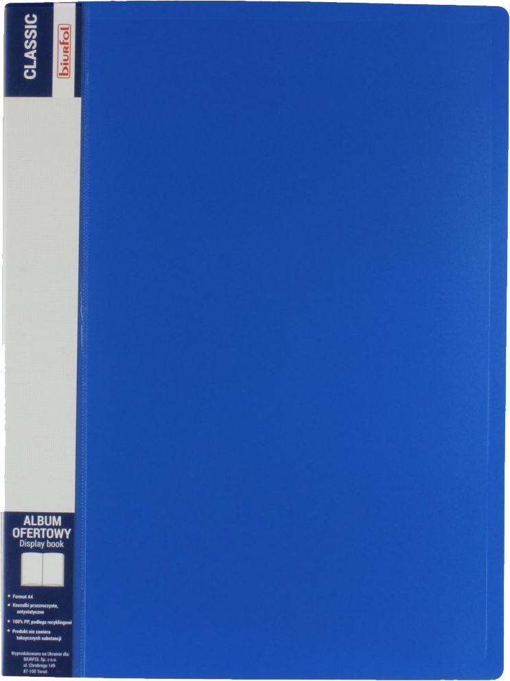 Album ofertowy Biurfol Classic, A4, 40 koszulek, niebieski
