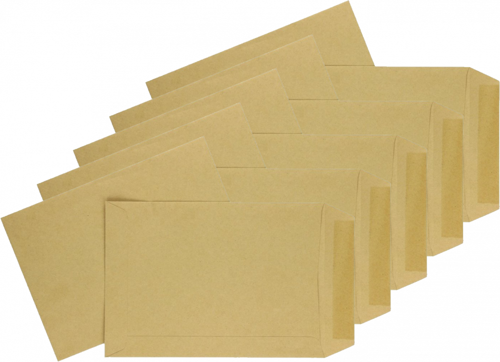 3x Koperta NC, C5, klejona na mokro NK, 50 sztuk, brązowy