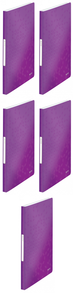 5x Album ofertowy Leitz Wow, A4, 40 koszulek, fioletowy