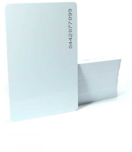 Karty zbliżeniowe Drukmat Mifare Classic 1k (13,56 MHz) S50, z numerem, biały