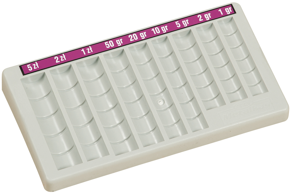 Wkład na bilon Metalkas, TG-RŚ, 20-30x240x135mm, szary