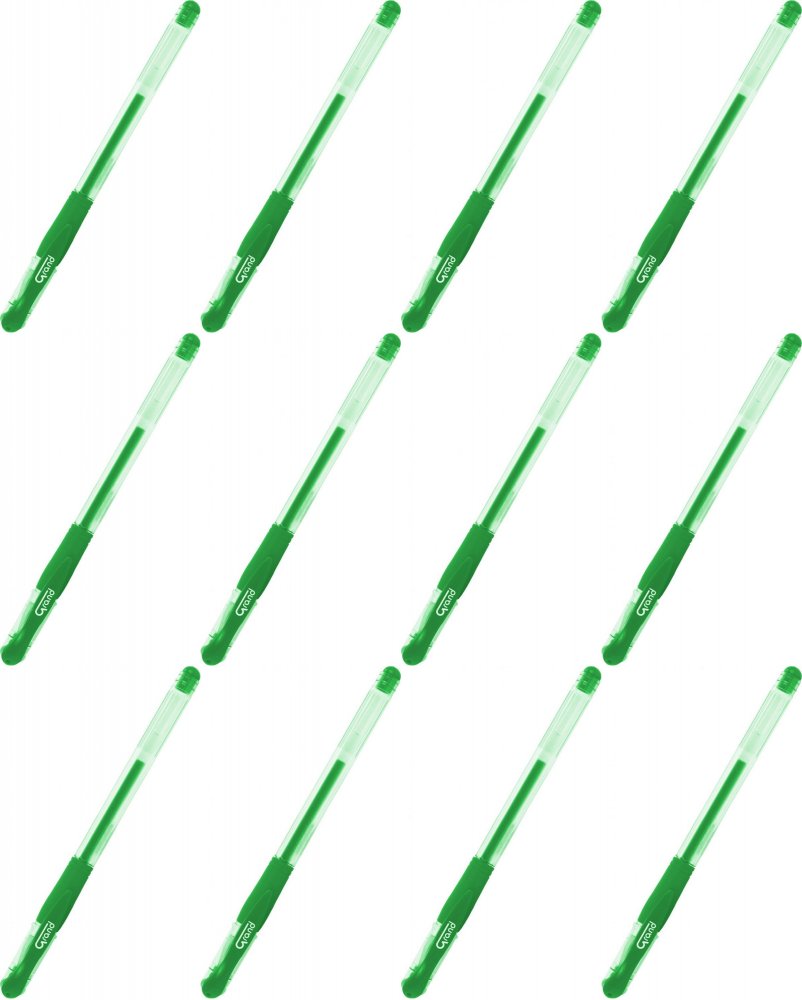 12x Długopis żelowy Grand GR-101, 0.5mm, zielony