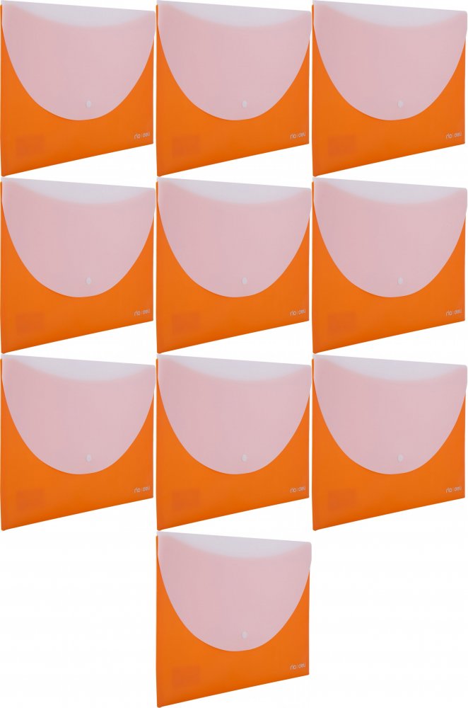 10x Teczka kopertowa Deli RIO, A4, 2 przegrody, pomarańczowy