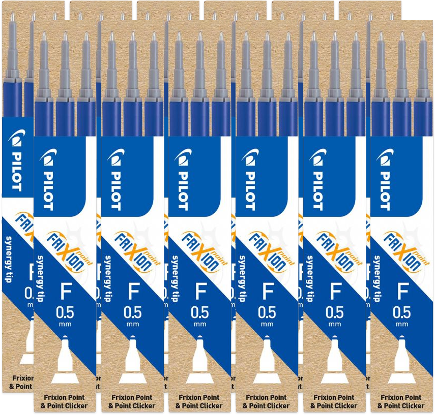 12x Wkład do cienkopisu wymazywalnego Pilot Frixion Point, 0.5 mm, 3 sztuki, niebieski