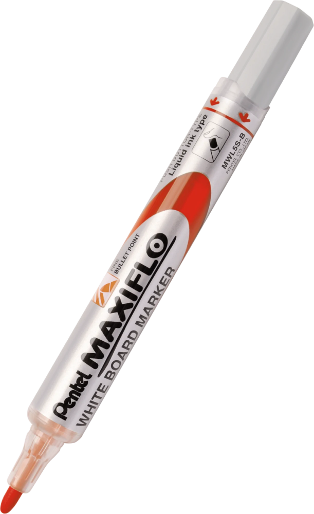 Marker suchościeralny Pentel Maxiflo MWL5S, okrągła, 4mm, czerwony