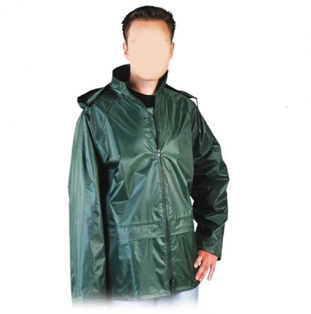 Kurtka przeciwdeszczowa Reis KPNP, z kapturem, rozmiar M, zielony