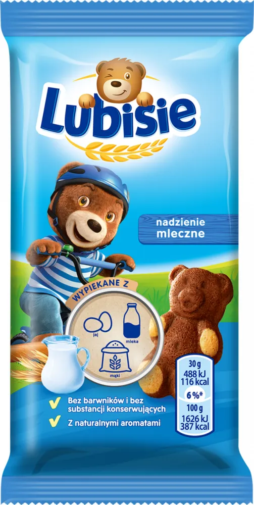 Ciastko biszkoptowe Lu Petitki Lubisie, mleczny, 30g