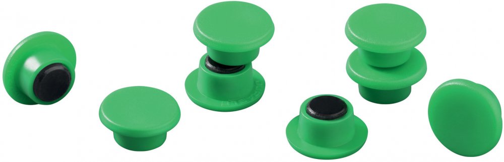 Magnesy Durable, 15 mm, 20 sztuk, zielony
