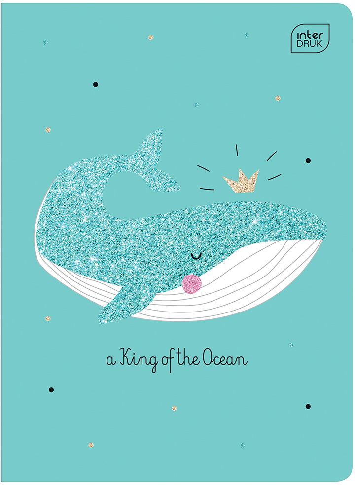 Zeszyt w kratkę Interdruk Glitter, A5, 32 kartki, mix wzorów