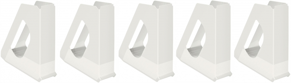 5x Pojemnik na dokumenty Esselte Europost Vivida, A4, 72mm, do 700 kartek, biały