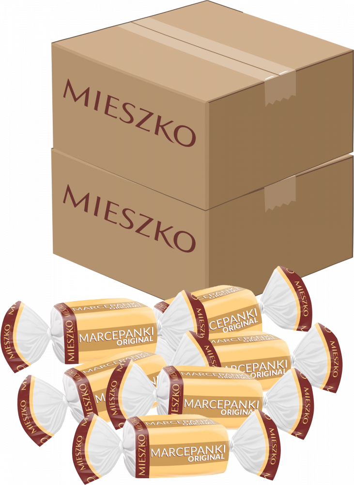 2x Cukierki Mieszko Marcepanki Original, migdałowy, 2.5kg