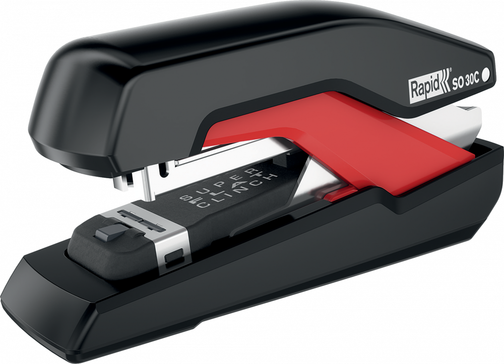 Zszywacz Rapid Supreme Omnipress SO30c, do 30 kartek, czarno-czerwony