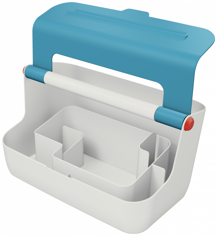 Pojemnik z uchwytem Leitz Cosy, niebieski