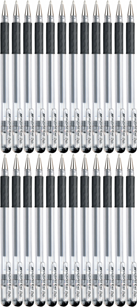 24x Długopis żelowy Pentel, K116, 0.6mm, czarny