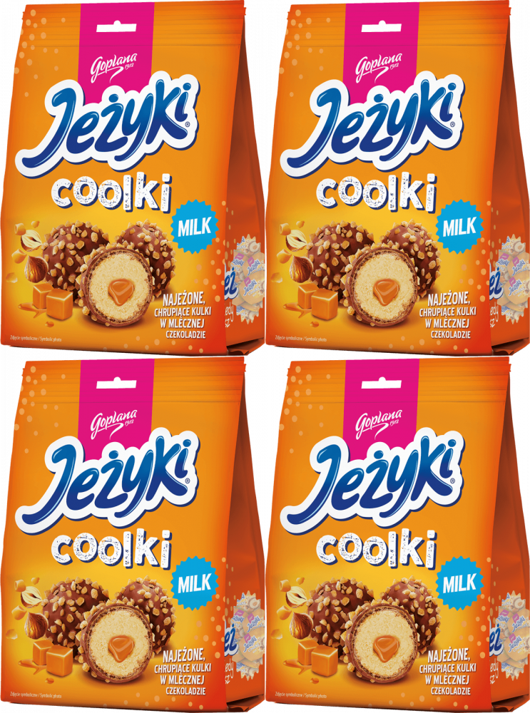 4x Praliny Goplana Jeżyki Coolki Milk, czekolada mleczna, 140g