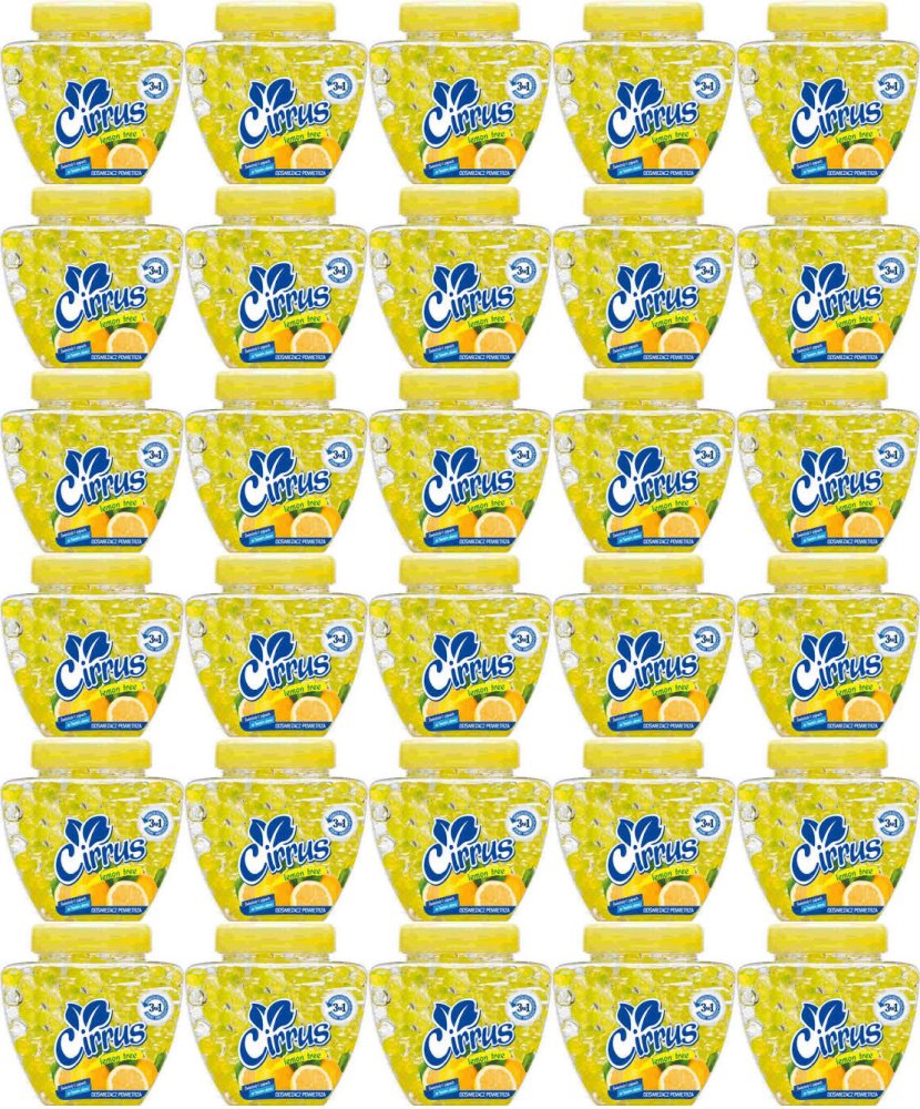 48x Odświeżacz powietrza Cirrus kulki, lemon tree, żel, 250g