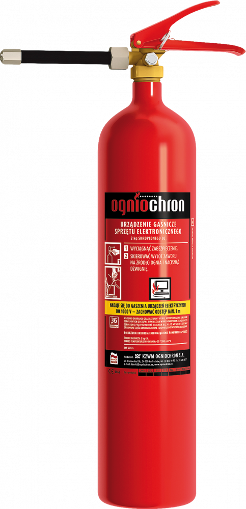 Gaśnica sprzętu elektronicznego Ogniochron OGSE-2X, 2kg, czerwony